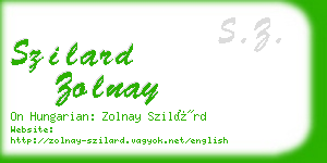 szilard zolnay business card